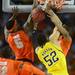Michigan junior Jordan Morgan is fouled by Syracuse during the first half in the Final Four in Atlanta on Saturday, April 6, 2013. Melanie Maxwell I AnnArbor.com